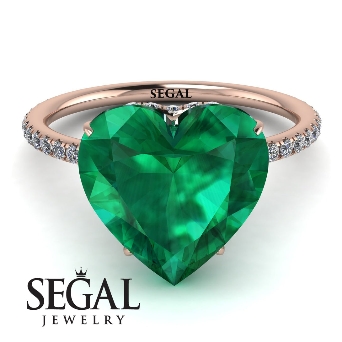 Heart Shape Emerald Ring - Noelle No. 5
